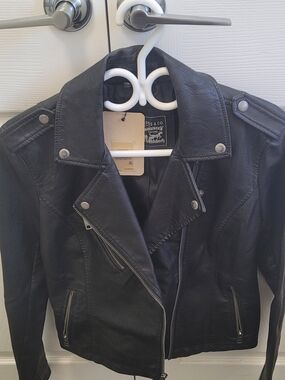 Levi's Black Faux Leather Moto-Style Jacket